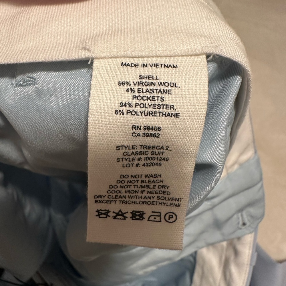 Women's Theory Sky Blue Classic Suit Trousers Size 2 NWT - Picture 9 of 9